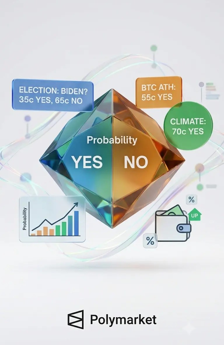 Polymarket prediction market platform displaying live event contracts and real-time market activity